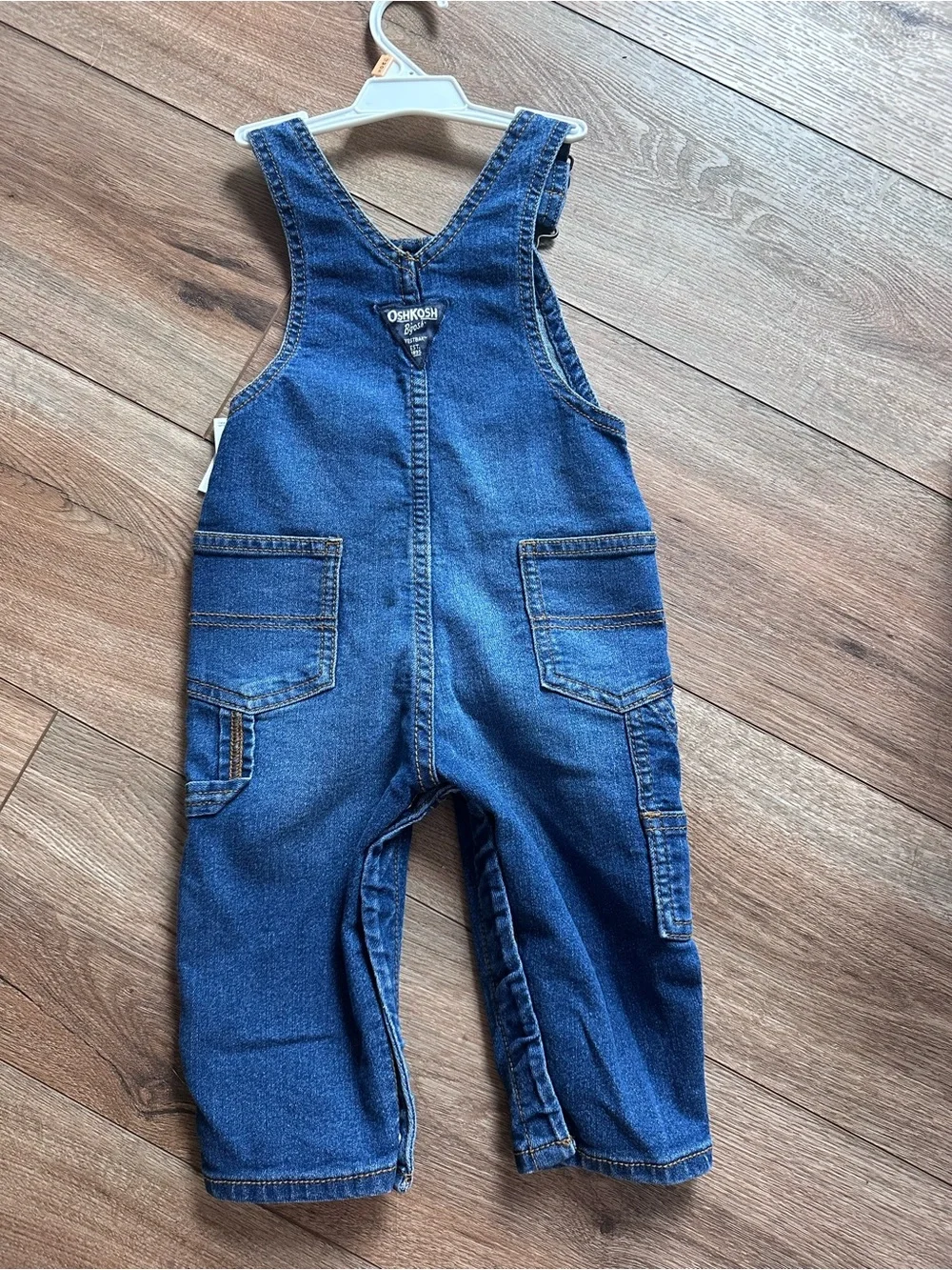OshKosh B'gosh Blue Denim Overalls Toddler 12mo NWT